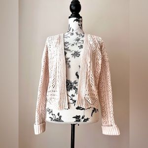 Jessica Simpson cream open cardigan, Small
